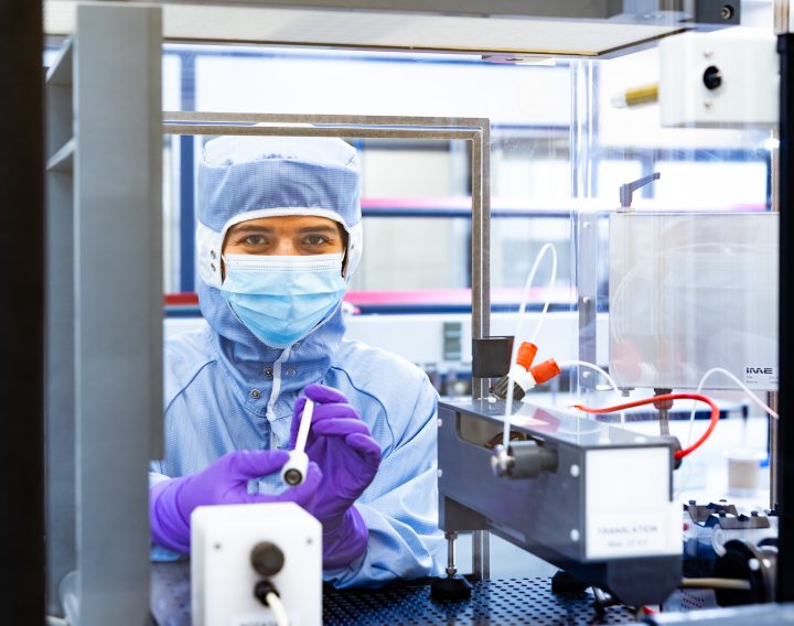 electrospinning machines & equipment with researcher showing versatility in nanofiber applications